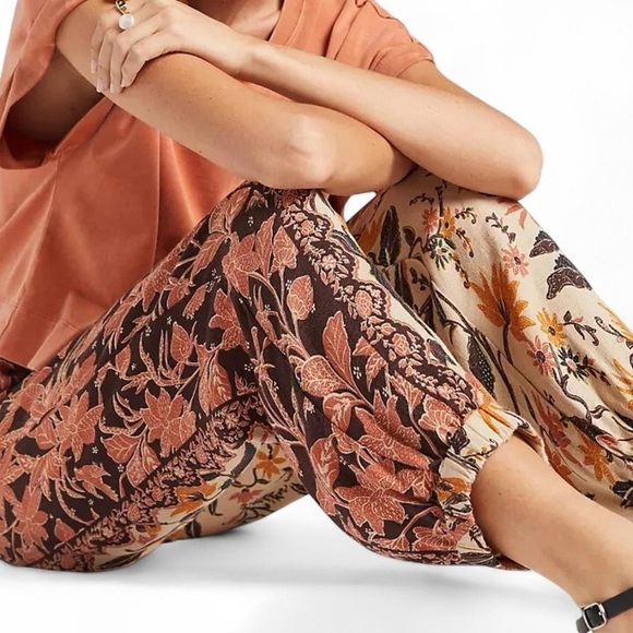 🤎Anthropologie Smocked Balloon-Leg Pants – Size 14 - Picture 3 of 13